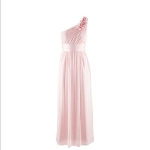 H and M pink chiffon one strap gown